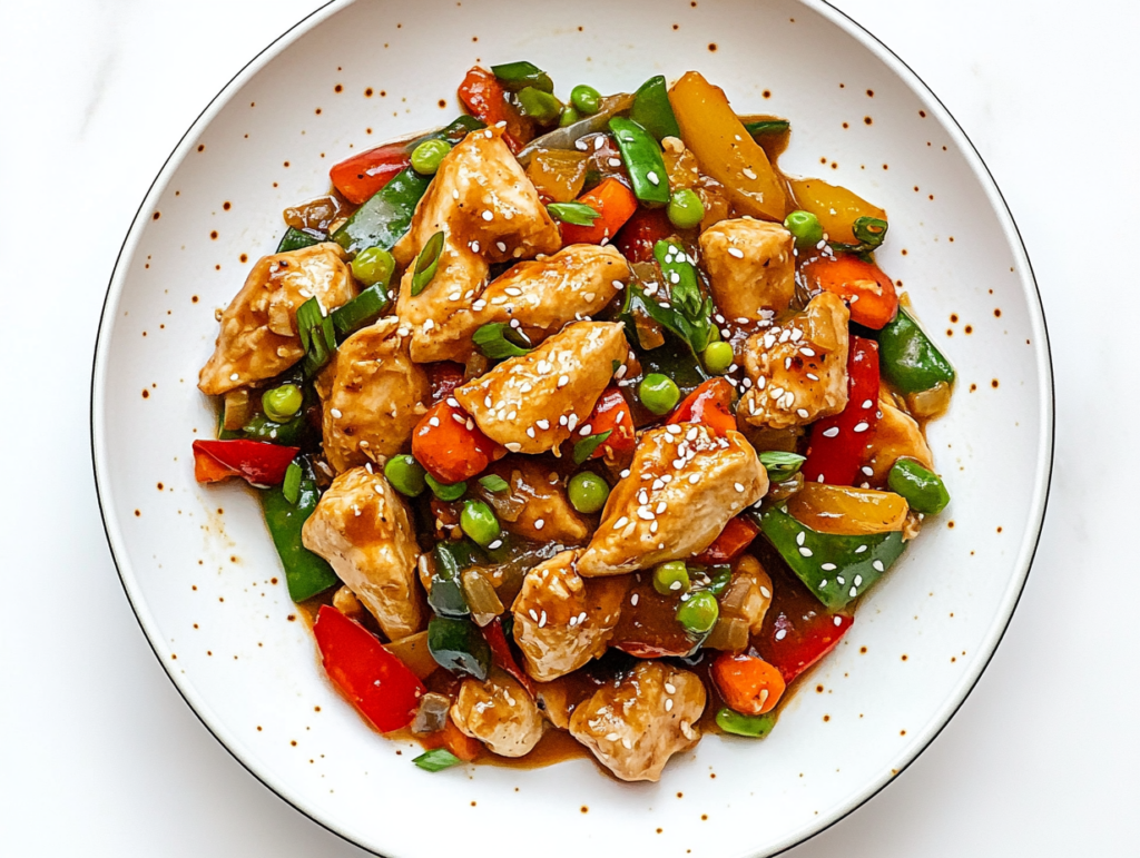 15-Minute Meals for Busy Moms: Delicious Dinners in a Flash 1 u8973865871 Quick chicken stir fry on a white plate colorful 9d58b037 ed00 4528 82b4 f88a3e017fe8 3