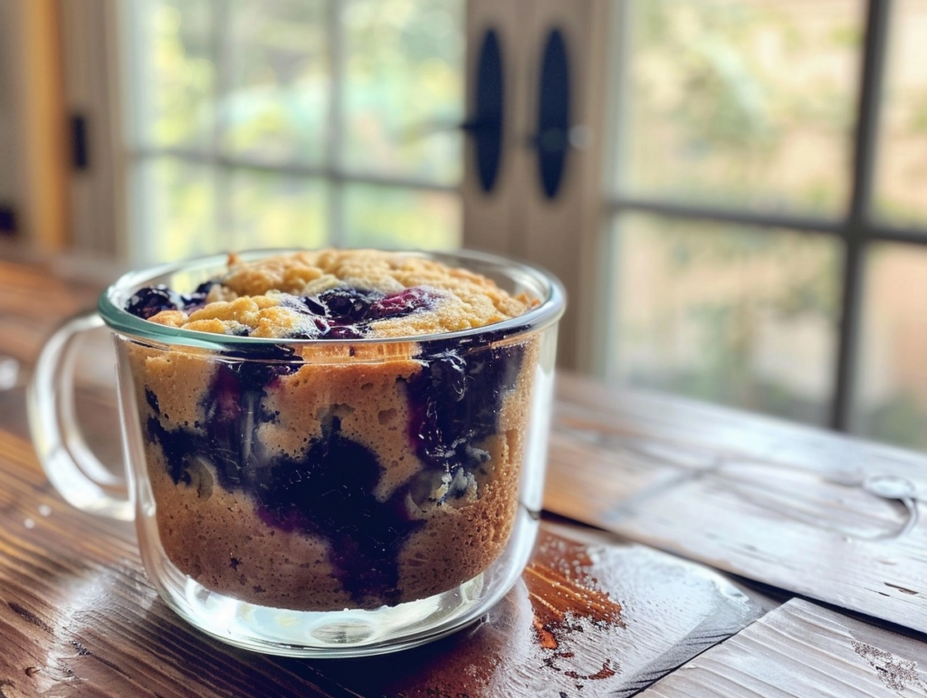 Single-Serve Blueberry Mug Cake: A Healthy Breakfast Hack