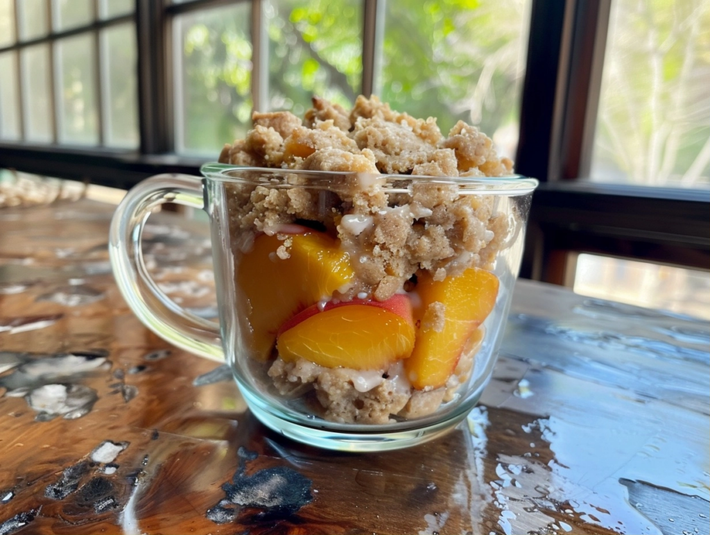 Healthy Single-Serve Southern Peach Cobbler (Quick Fix)