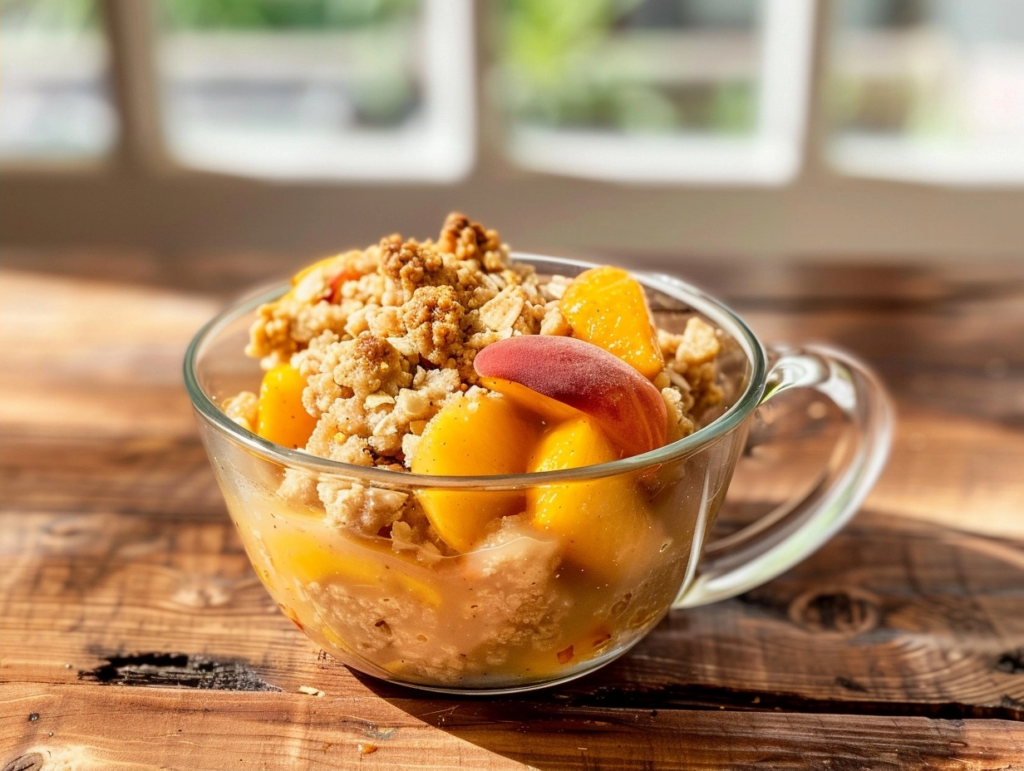 Easy Peach Crumble for Two (Healthy Dessert Option)