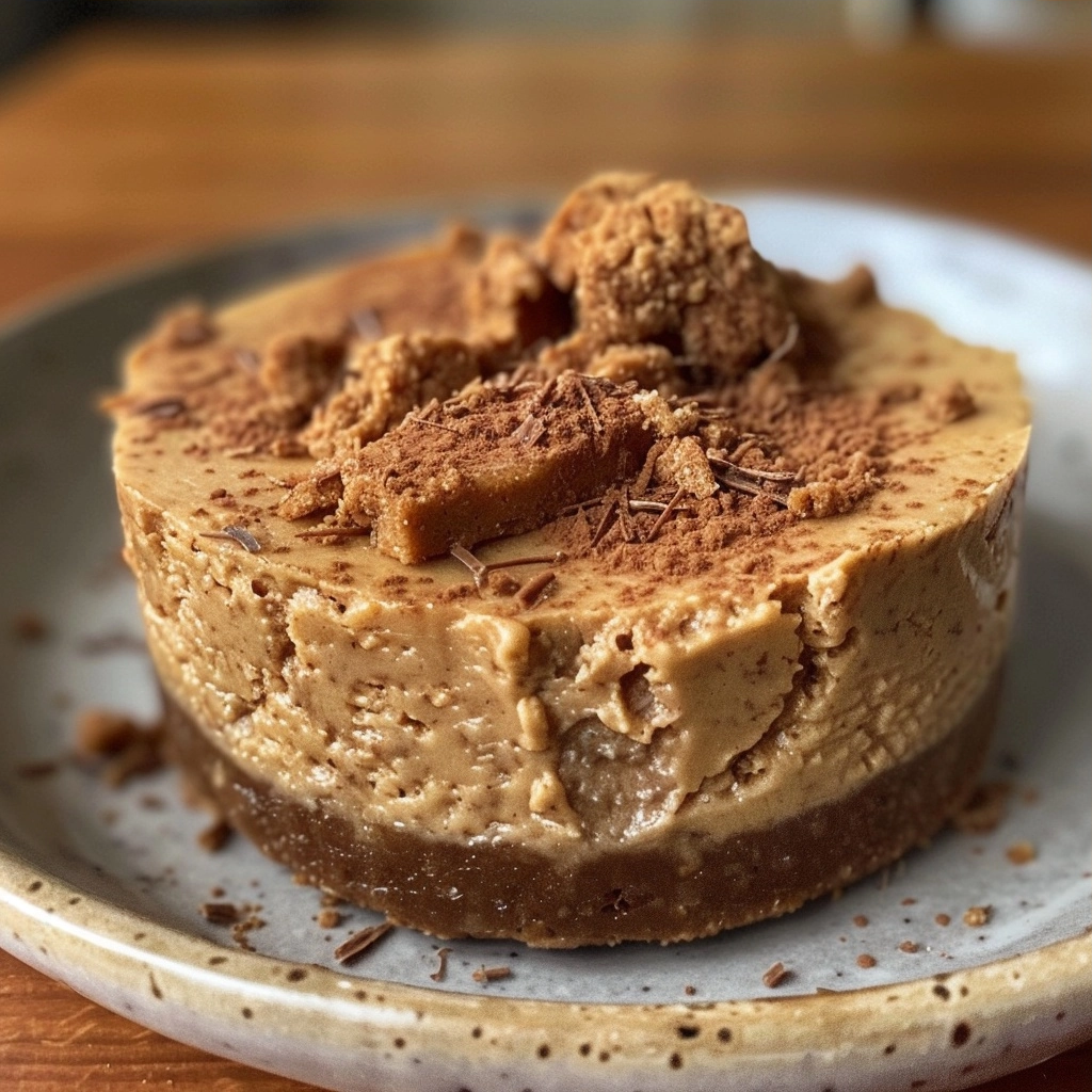 No-Bake Biscoff Cookie Butter Cheesecake Cup for One