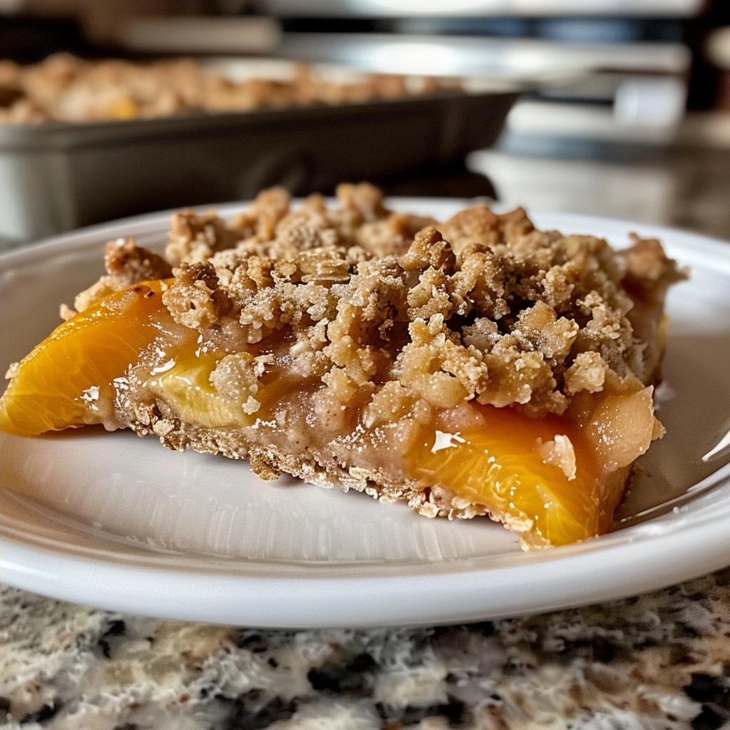 Gluten-Free Single-Serve Peach Crumble Bar