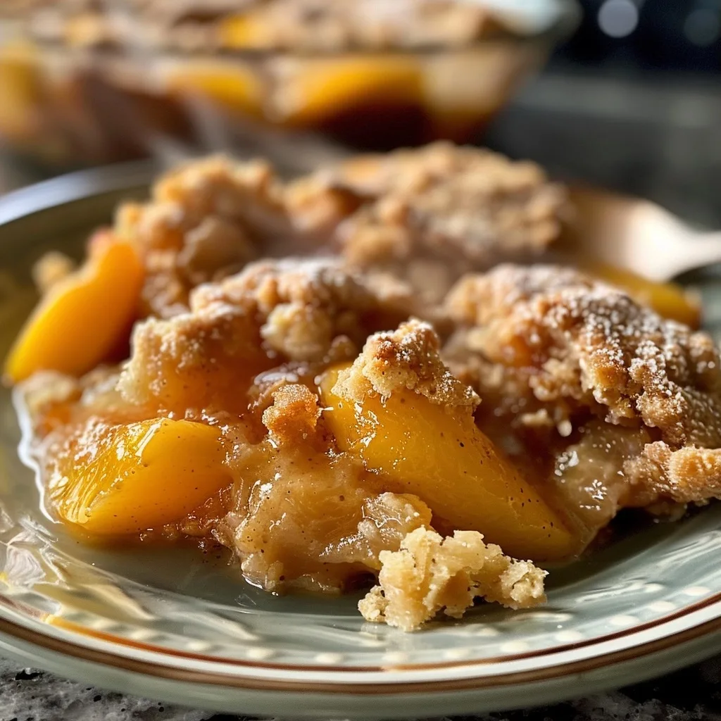 Healthy Single-Serve Air Fryer Peach Cobbler (Gluten-Free Option)