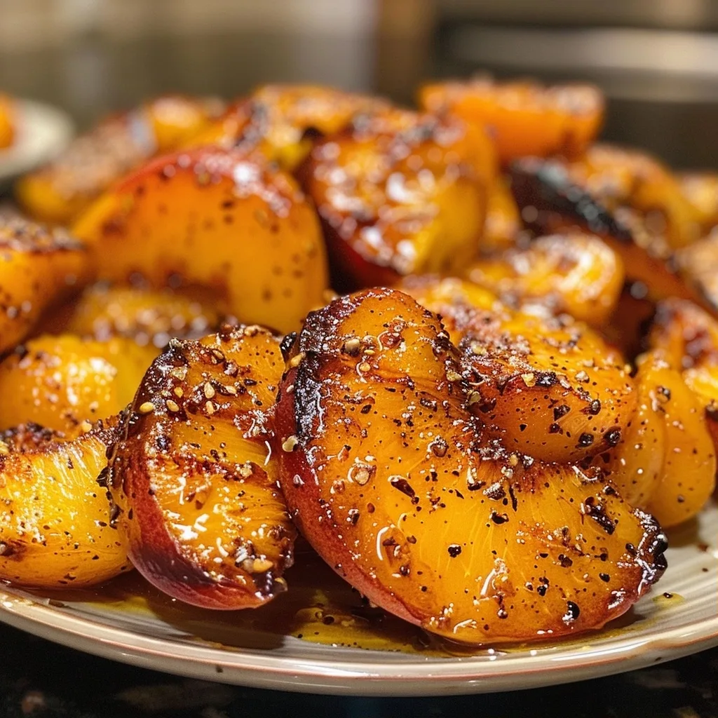 Easy Air Fryer Grilled Peaches for One (Healthy & Quick)