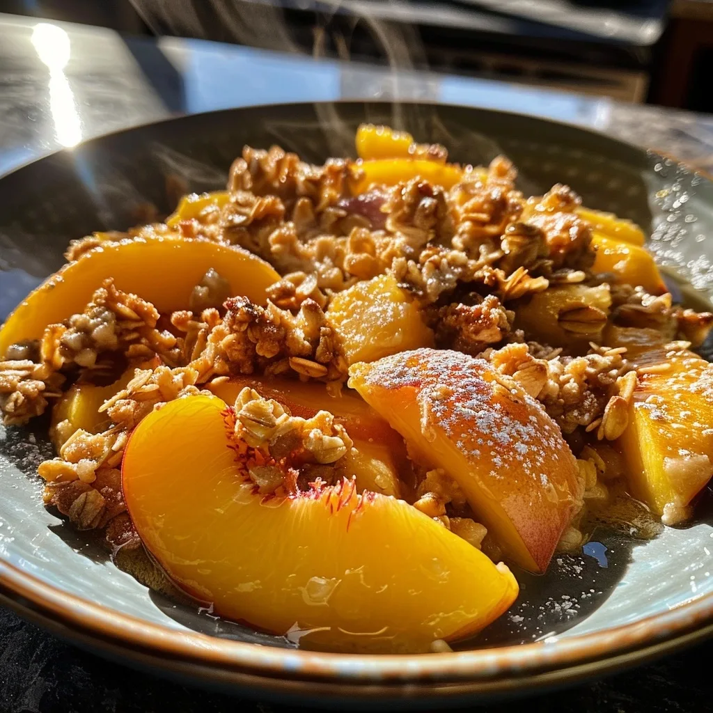 The Ultimate Healthy Peach Crisp Recipe (Low-Calorie Single-Serve)