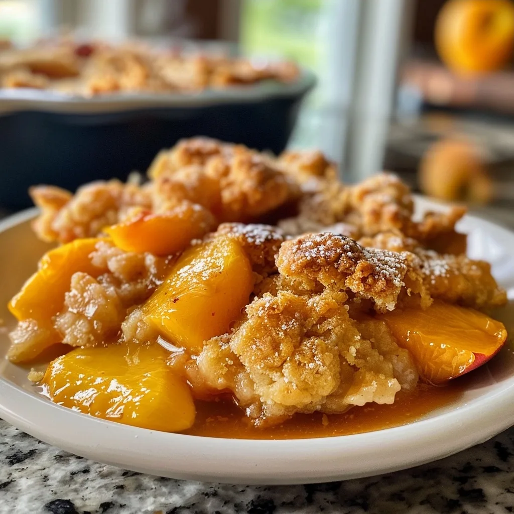 Small Batch Healthy Southern Peach Cobbler Recipe