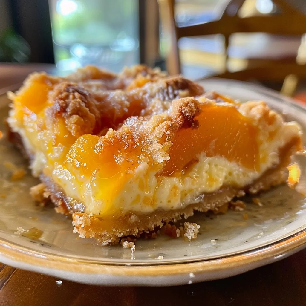 Guilt-Free Single-Portion Peach Cobbler Cheesecake Bar