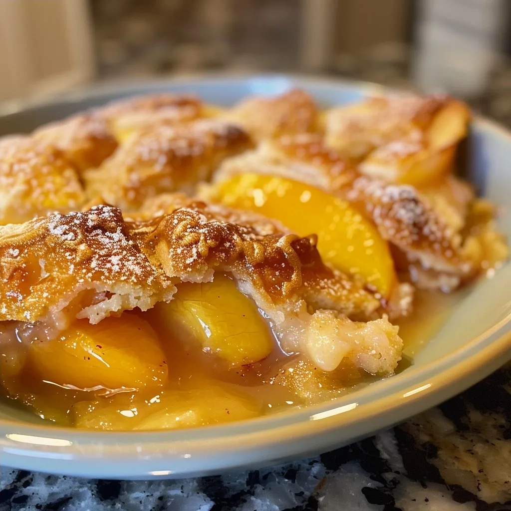 Healthy Single-Serve Air Fryer Peach Cobbler