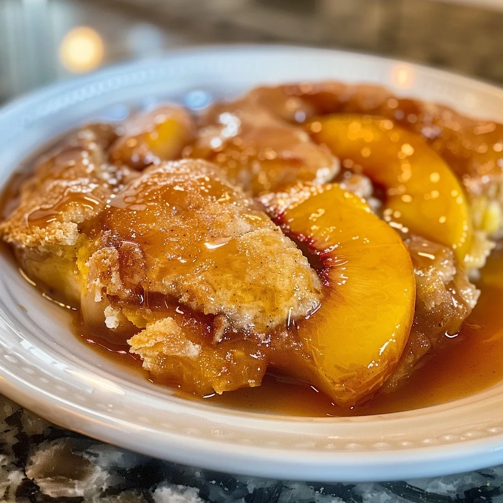 Healthy Single-Serve Air Fryer Peach Cobbler
