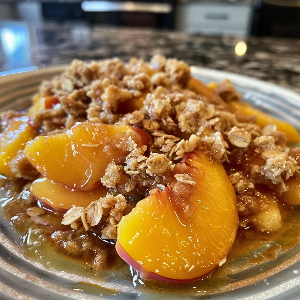 Guilt-Free Peach Crisp for One (Low-Calorie & Refined Sugar-Free)