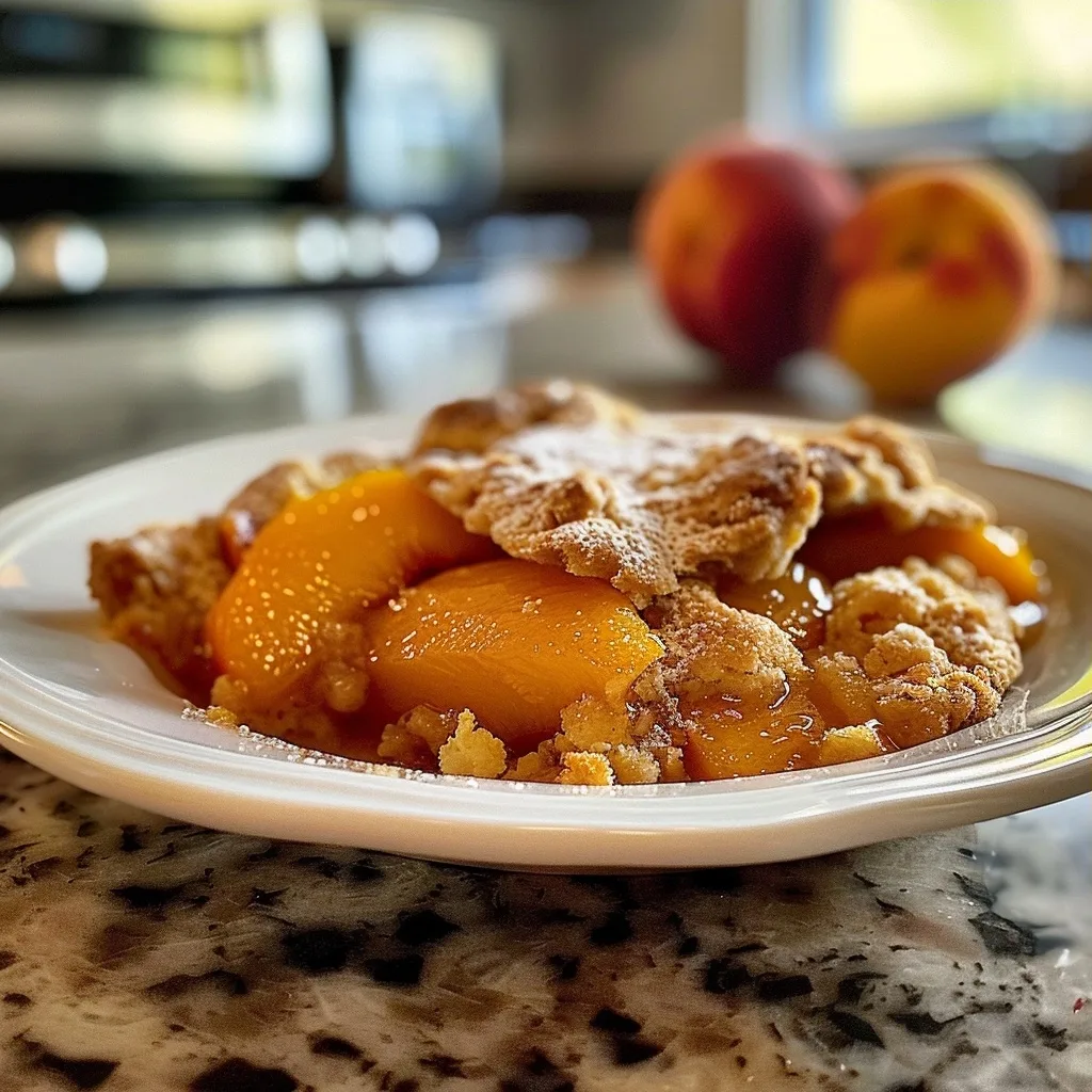 Small Batch Healthy Southern Peach Cobbler