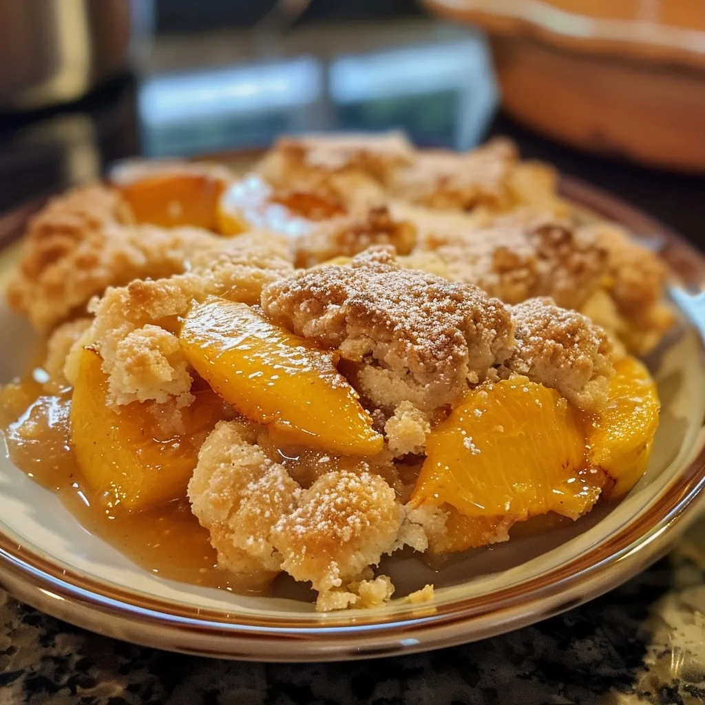 Healthy Single-Serve Air Fryer Peach Cobbler