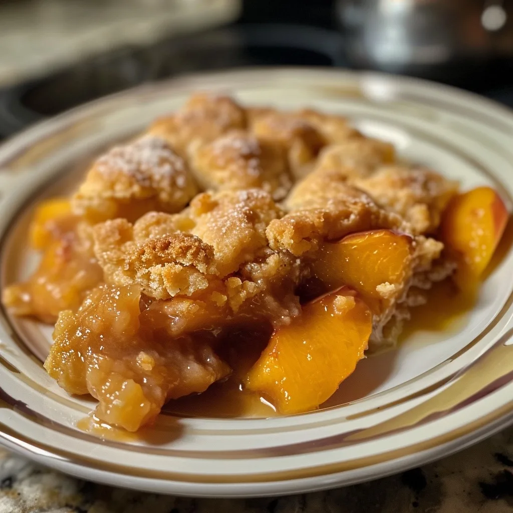 Small Batch Healthy Southern Peach Cobbler Recipe