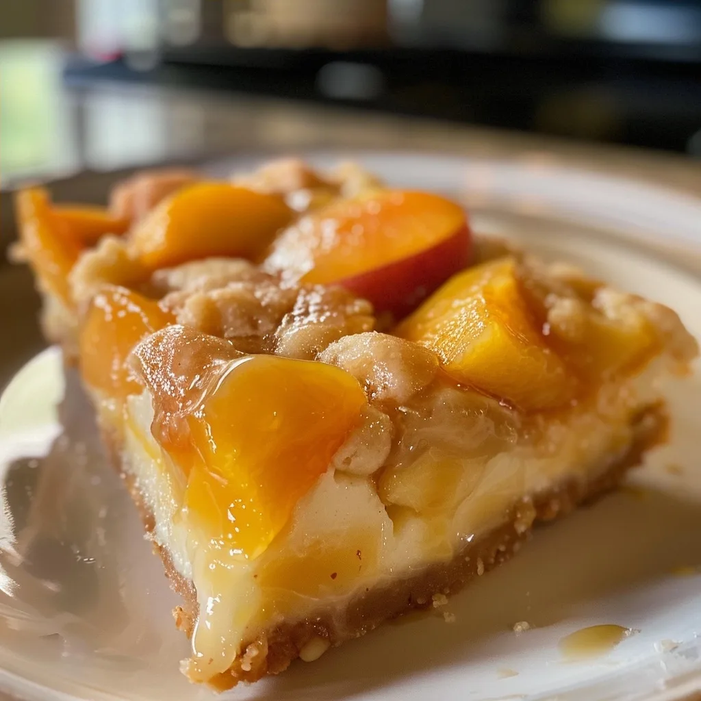 Guilt-Free Single-Portion Peach Cobbler Cheesecake Bar