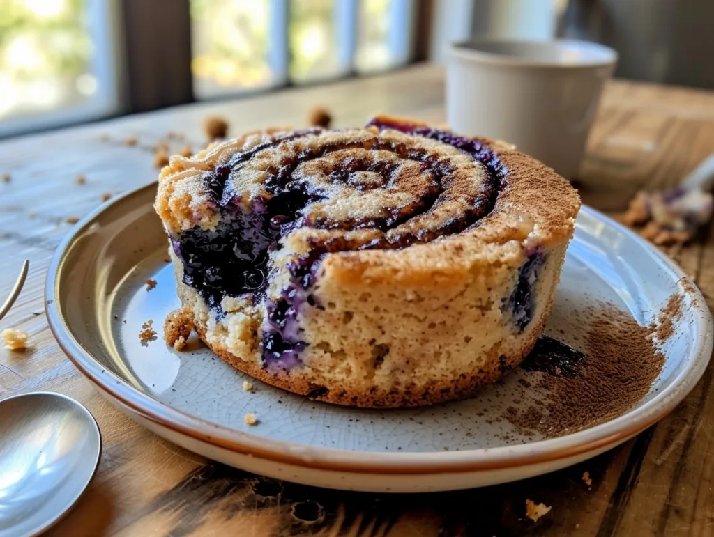 Single-Serve Blueberry Muffin Mug Cake (Healthy 3-Minute Breakfast Hack)
