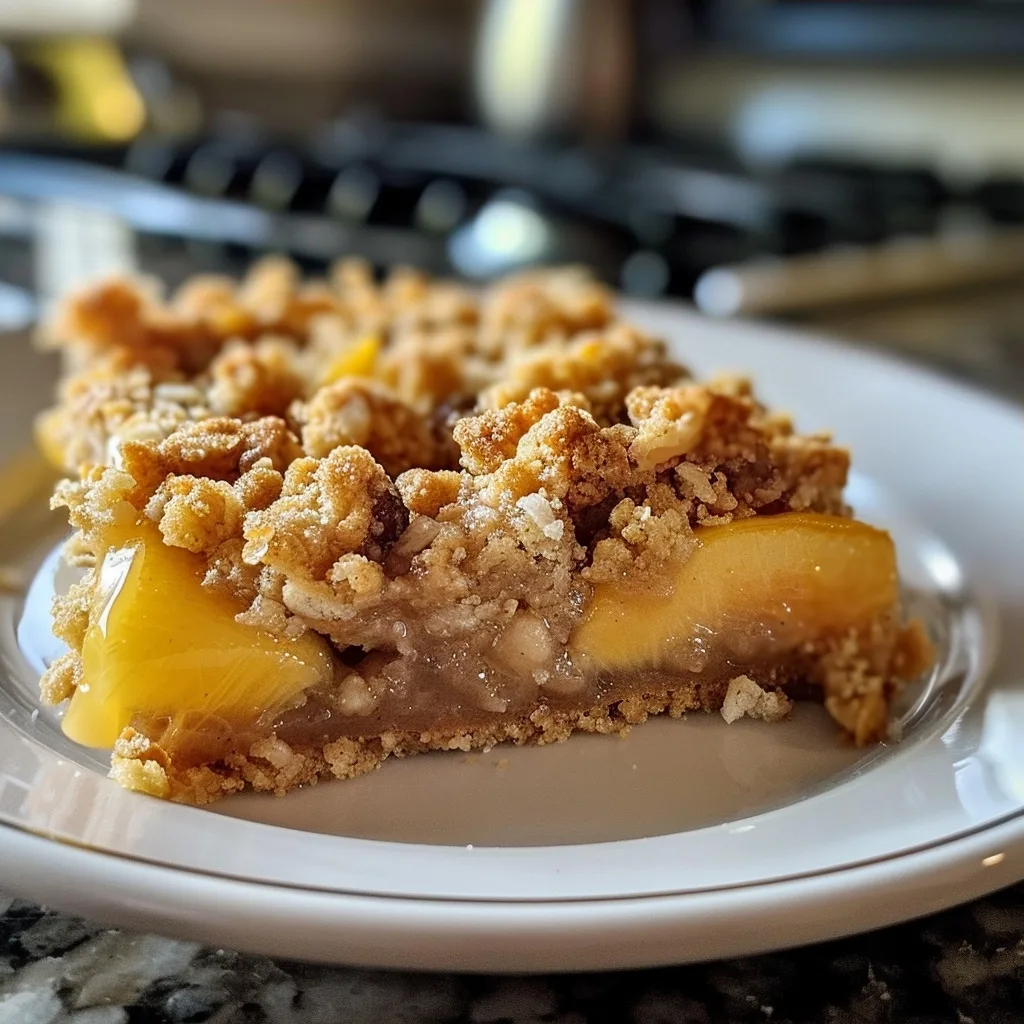 Gluten-Free Single-Serve Peach Crumble Bar (Healthy Snack Option)