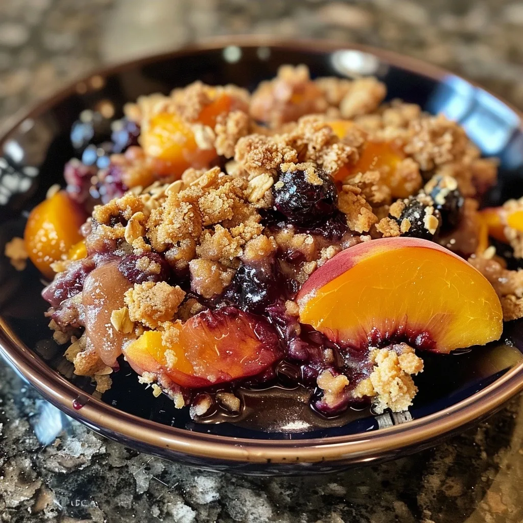 Single-Serve Microwave Blueberry Peach Crisp: A Quick Fruit Cobbler Alternative