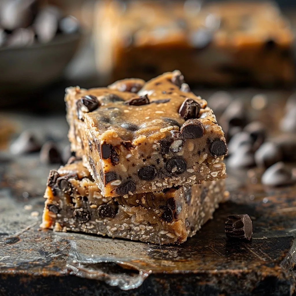 Easy No Bake Cookie Dough Bars (Single Portion Aesthetic)