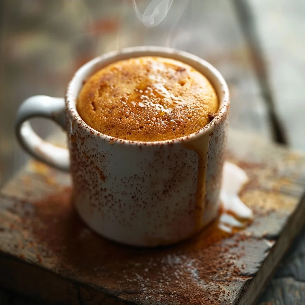 Light French Vanilla Mug Cake (Guilt Free Warm Dessert)