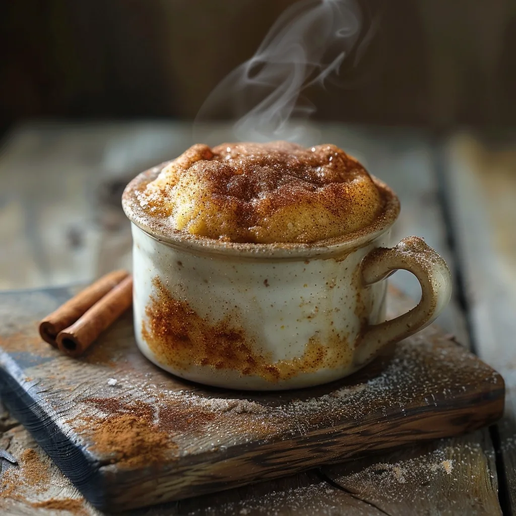 1 Minute Microwave Snickerdoodle Mug Cake (Cinnamon Sugar Fix)