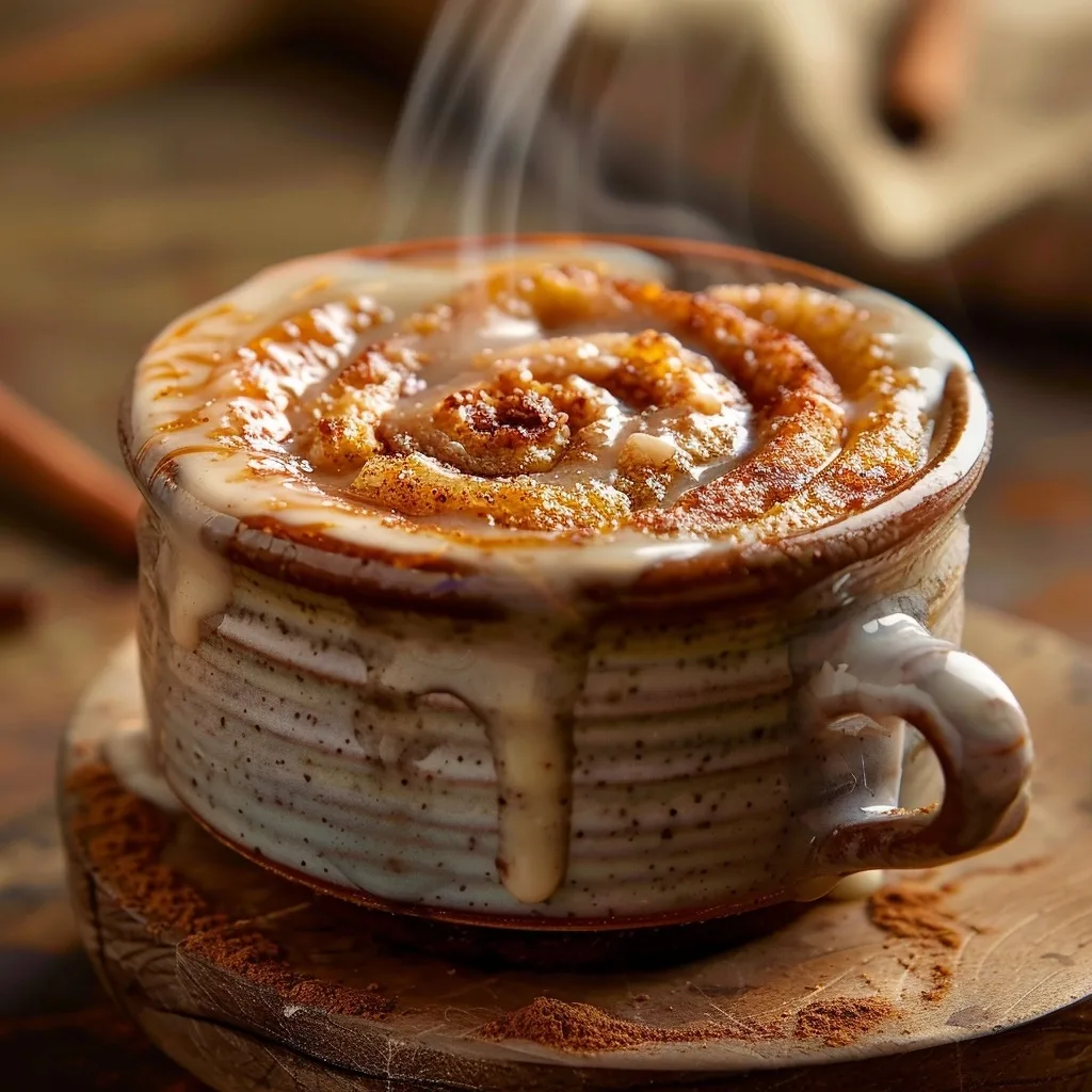 Ooey Gooey Cinnamon Roll Mug Cake (Low Calorie Hack)