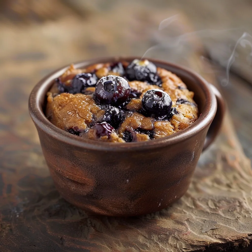 Single Serve Blueberry Muffin Mug Cake (3 Minute Breakfast)