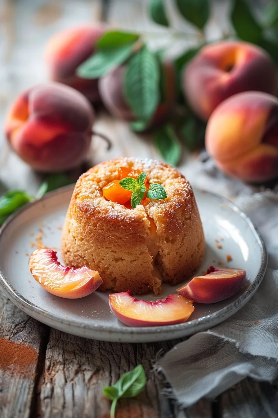 Healthy Peach and Cream Mug Cake High Protein Quick Snack 1 image 1782783526040