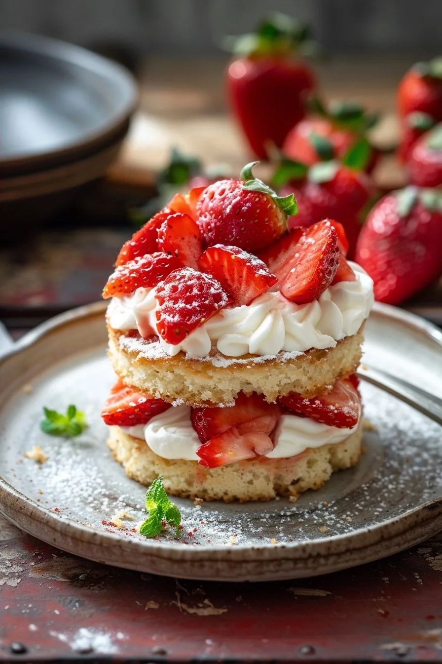 Healthy Strawberry Shortcake Mug Cake Easy No Bake Dessert 1 image 1782783578190
