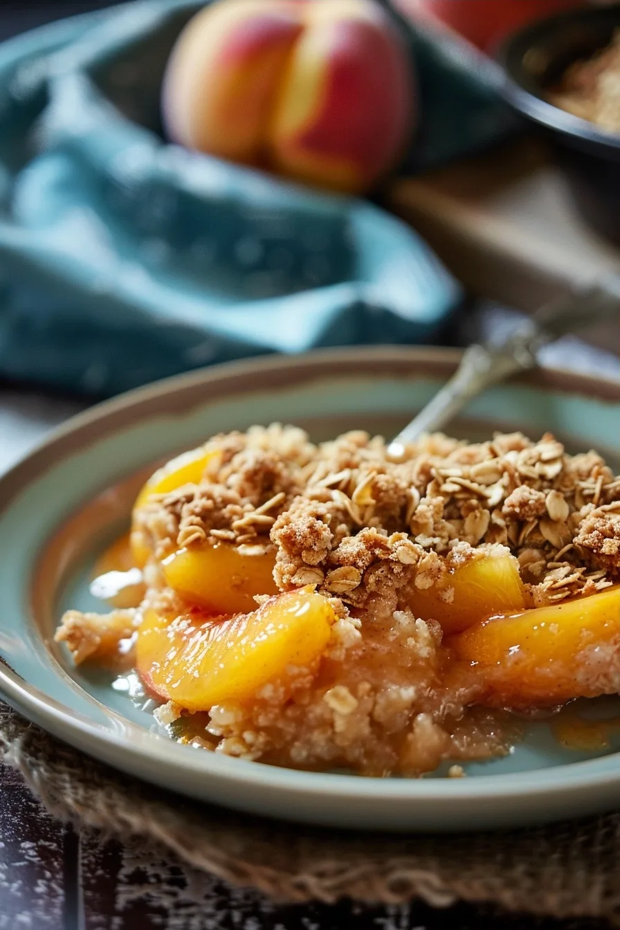 Single-Serve Peach Crisp with Oat Topping Healthy Gluten Free Dessert 1 image 1782838211239