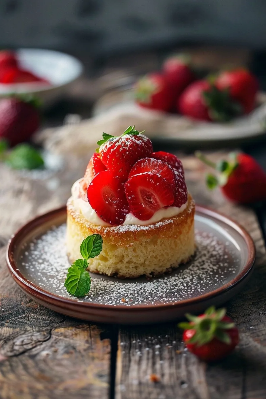 Healthy Single Serve Strawberry Filling Vanilla Mug Cake 1 image 1783039908728