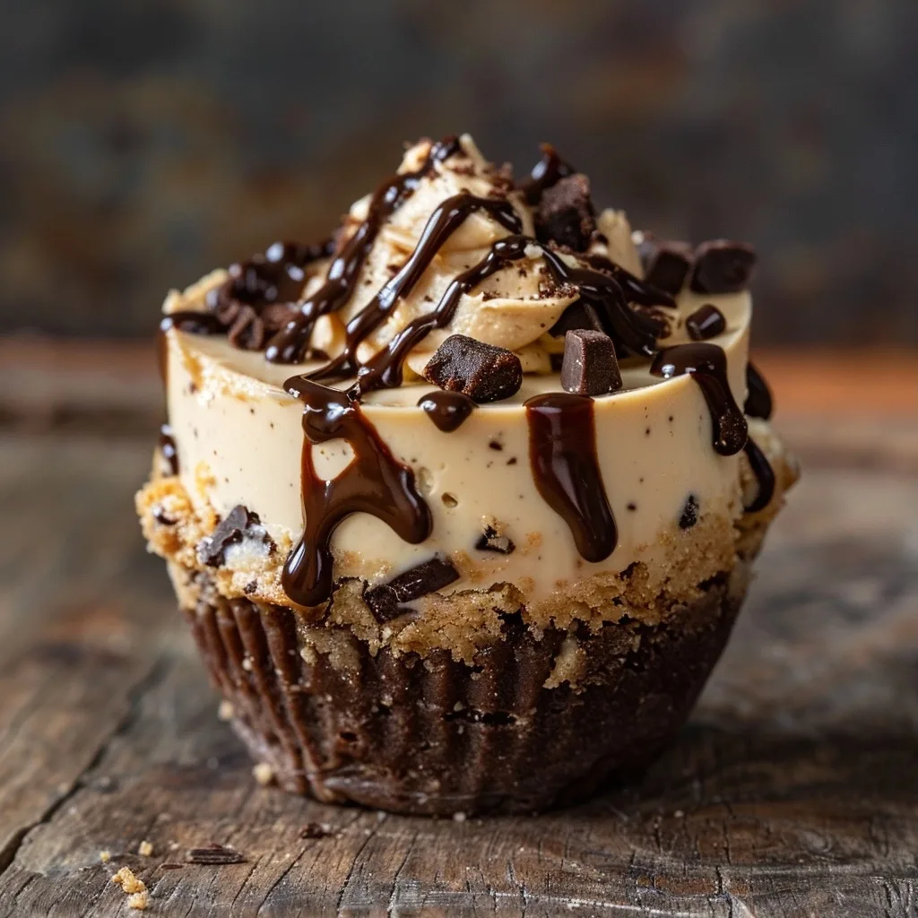 Healthy No Bake Cookie Dough Crust Cheesecake Cup