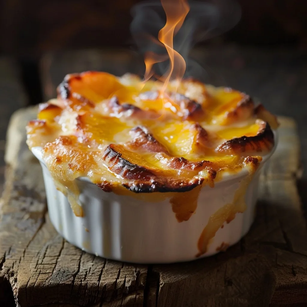 Healthy Peach Ramekin Bake