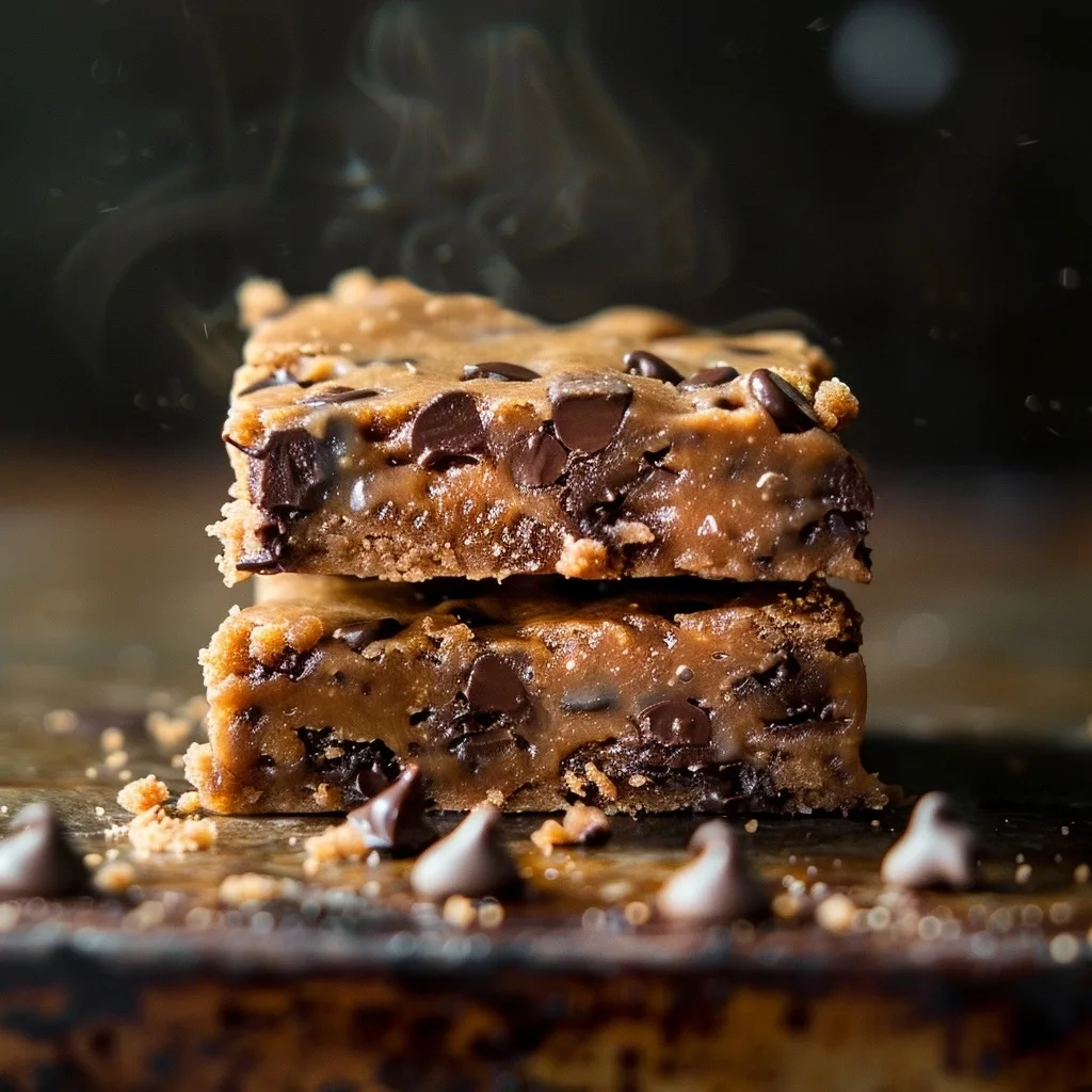 Easy No Bake Cookie Dough Bars (Single Portion Aesthetic)
