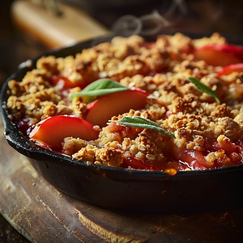 Single Portion Strawberry Peach Crisp (Quick Comfort Dessert)