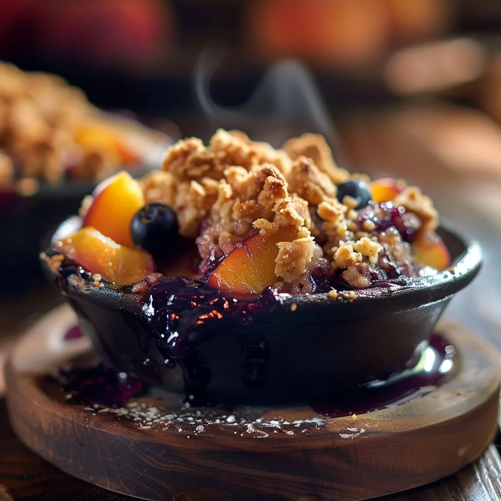 Micro Prep Blueberry Peach Crumble for One