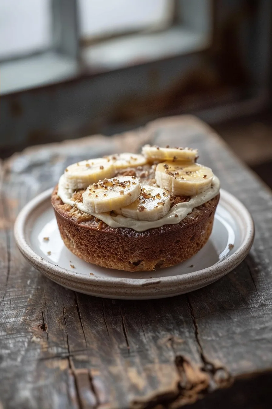 Healthy Cream Cheese Filled Banana Bread Mug Cake 1 image 1783517103839