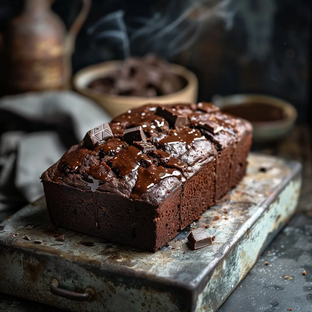 Eggless Milk Free Chocolate Banana Bread for One
