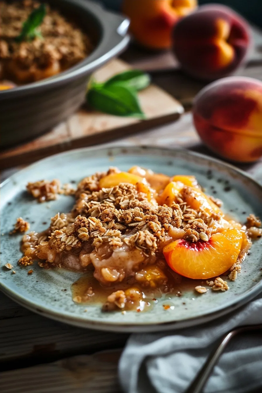Healthy Summer Peach Crisp | No Refined Sugar | Ready in 5-Minutes 1 image 1783903388657