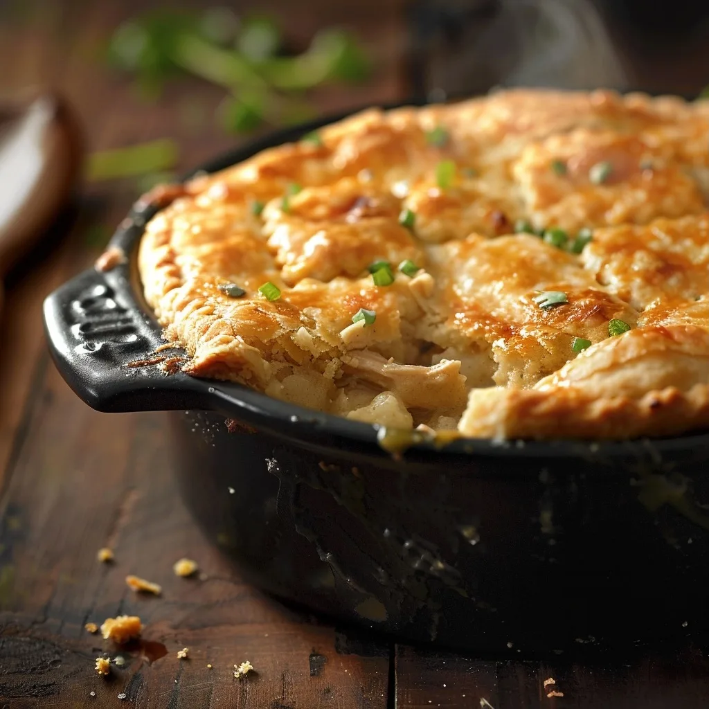 Cornbread Chicken Pot Pie Made From Scratch