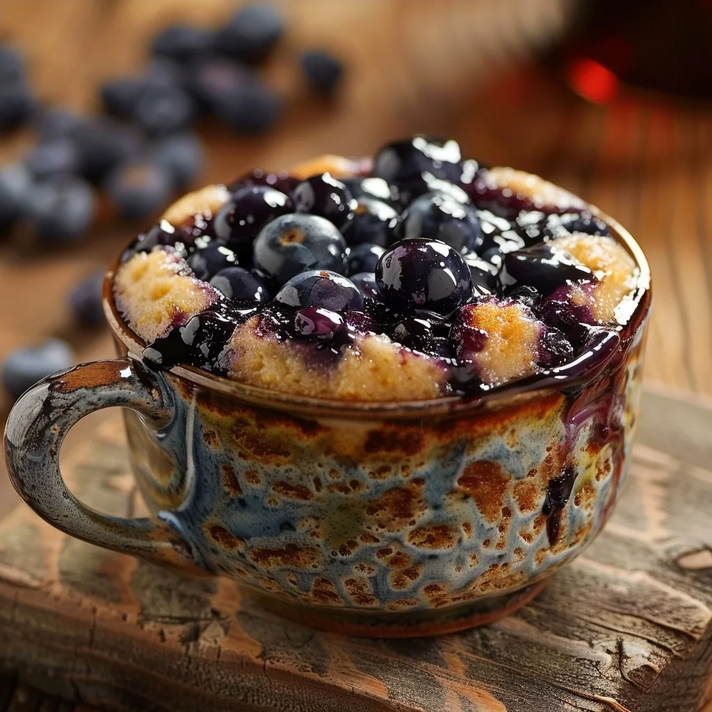 Healthy 1-Minute Blueberry Lemon Mug Cake | Fresh Summer Flavors