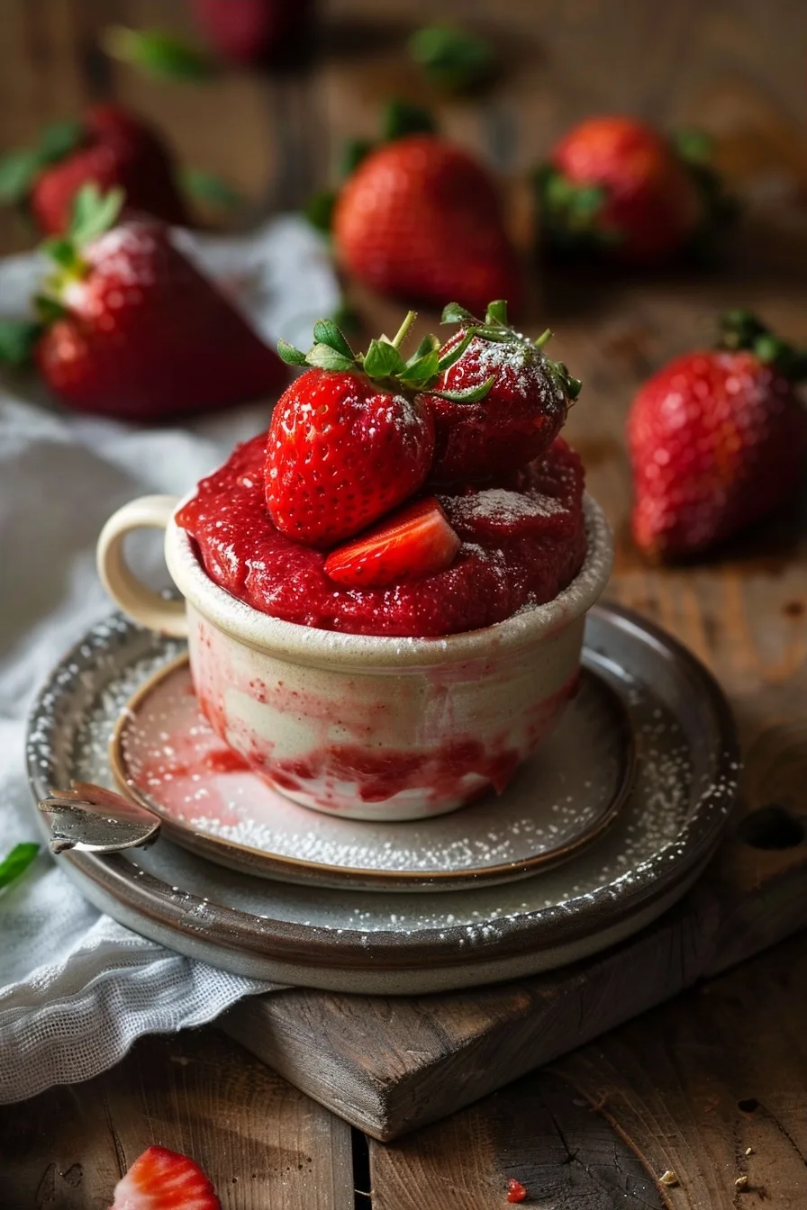 Healthy Strawberry Mug Cake Summer Freshness Ready in 1-Minute 1 image 1783962976832