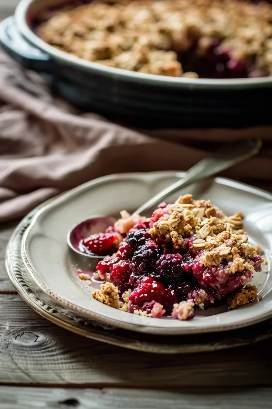 Healthy Mixed Berry Crumble | Single Serving | Summer Dessert 1 image 1783963264321
