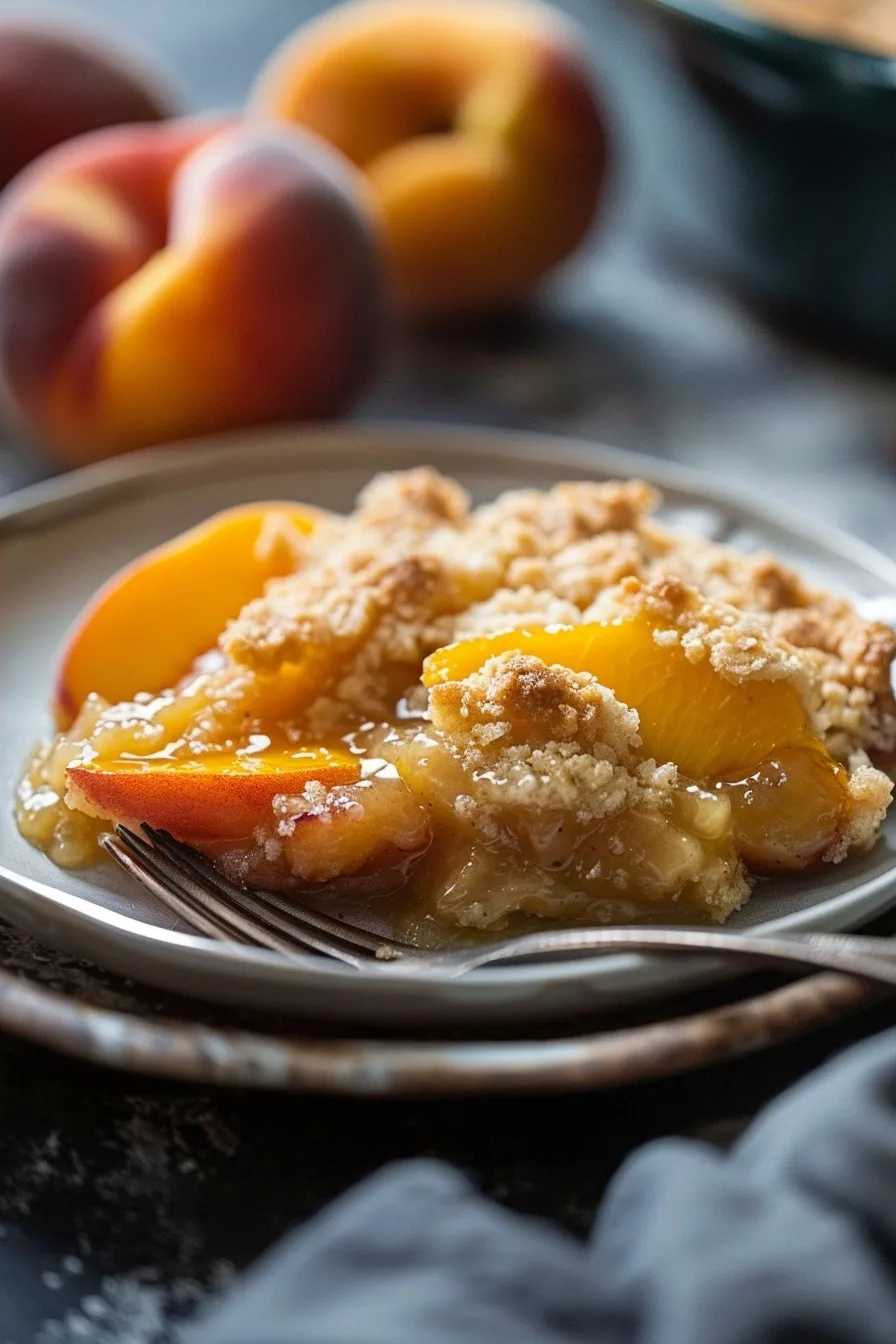 Healthy Slow Cooker Peach Cobbler for One (Crock Pot Hack) 1 image 1784036627728