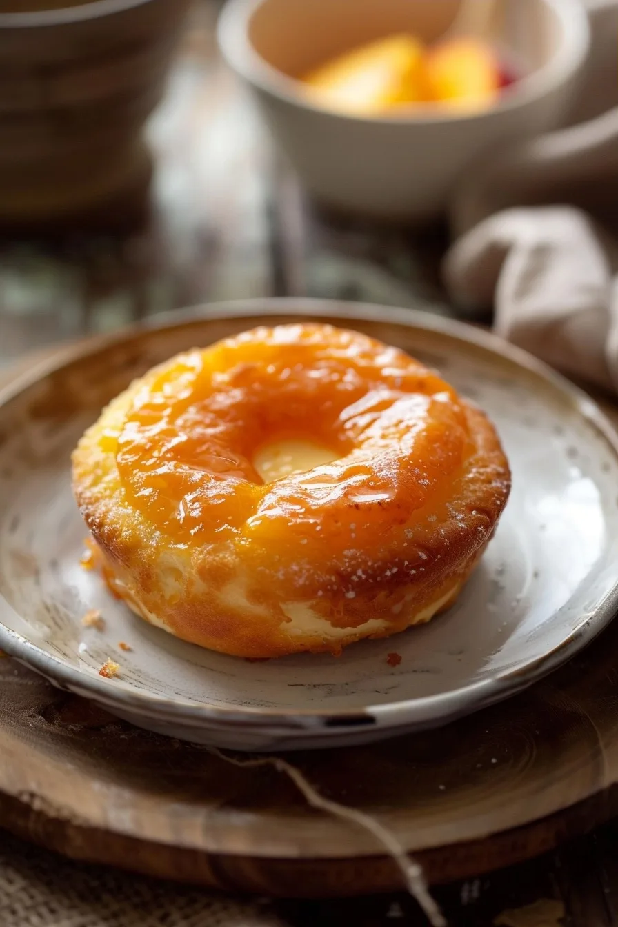 Guilt Free Peach Cobbler Cheesecake Donut (Baked Air Fryer) 1 image 1784036869186