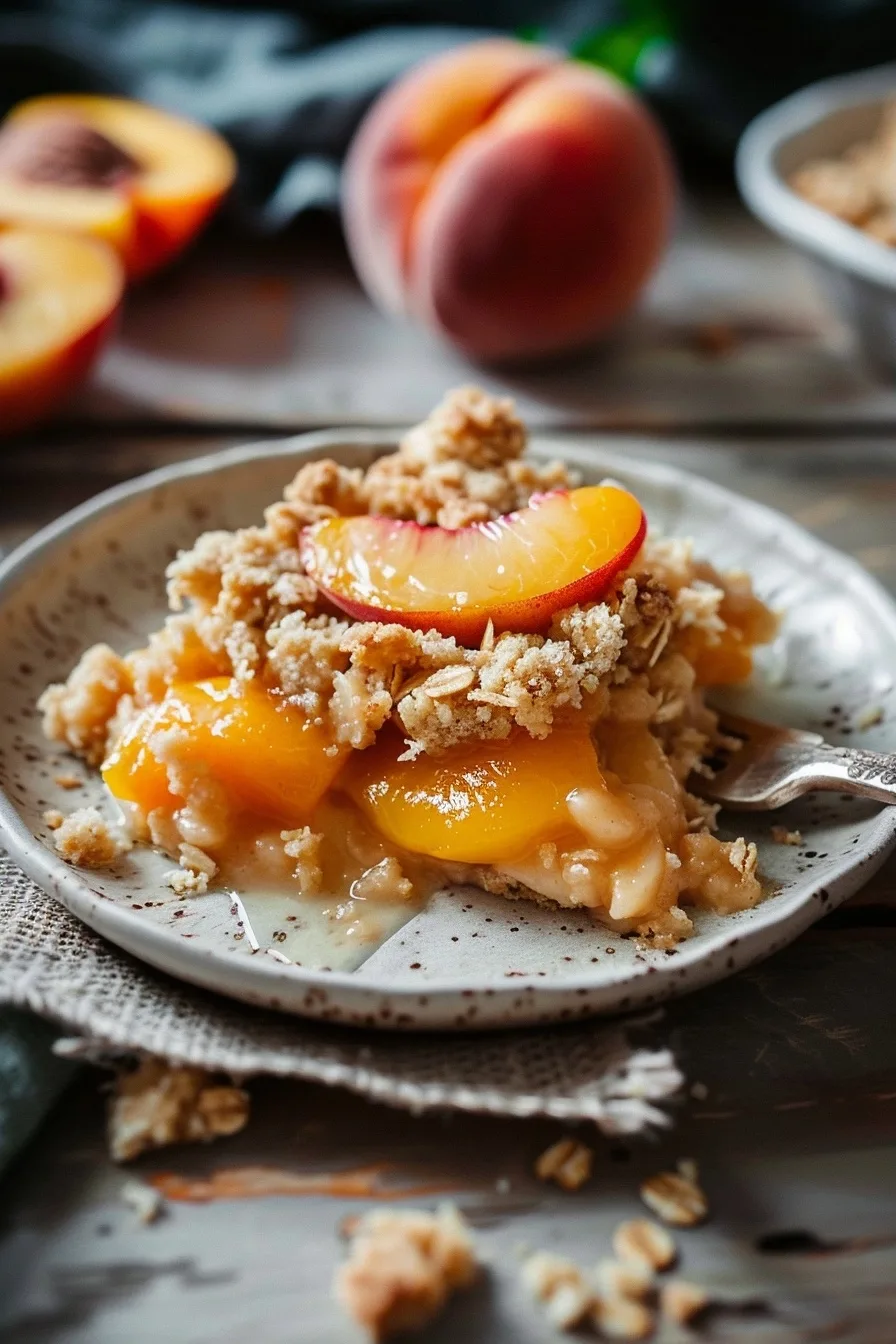 Aesthetic Single Serve Peach Cobbler with Oatmeal Crumble 1 image 1784037370490