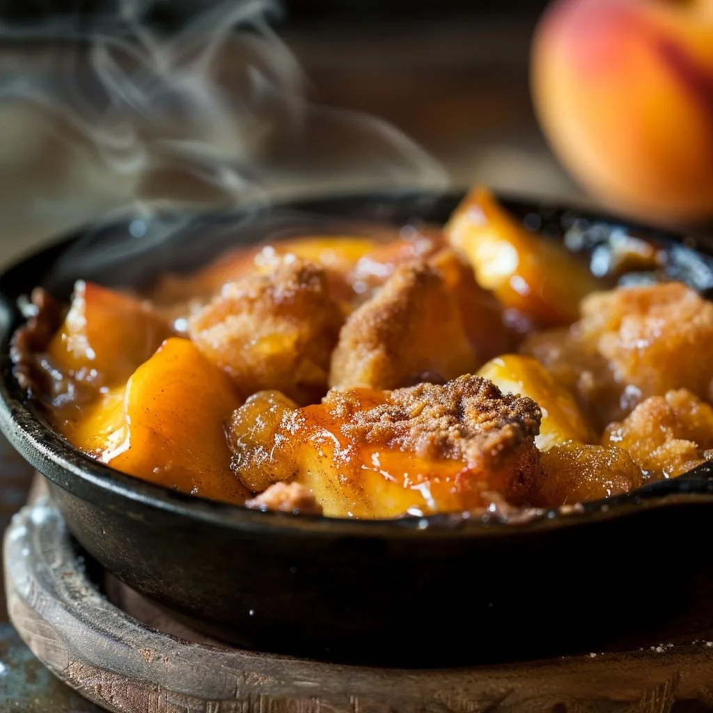 Easy Canned Peach Cobbler with Cinnamon (Quick 3 Min Fix)