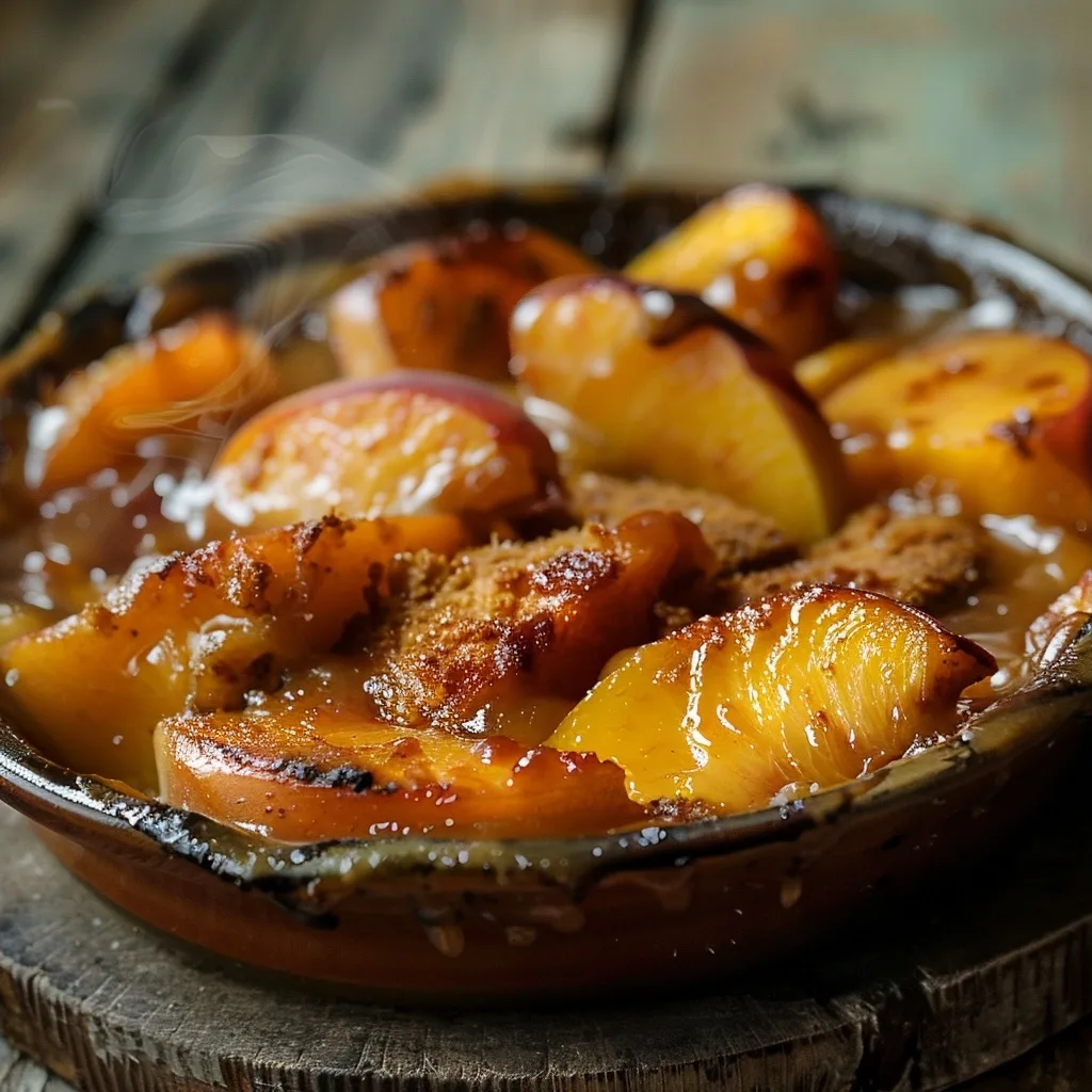 Low Calorie Slow Cooker Mother's Day Peach Bake for One
