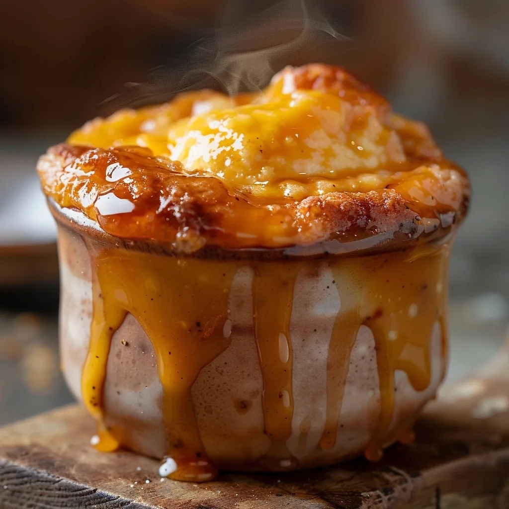 Guilt Free Peach Cheesecake Dump Cake Cup (4 Ingredients)