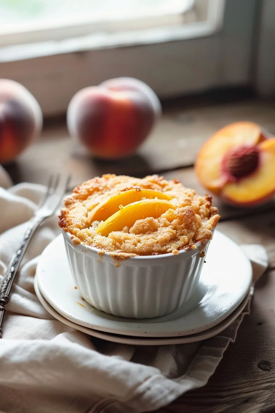 3 Ingredient Healthy Peach Cobbler Mug Cake (Quick Craving Fix) 1 image 1784126131773