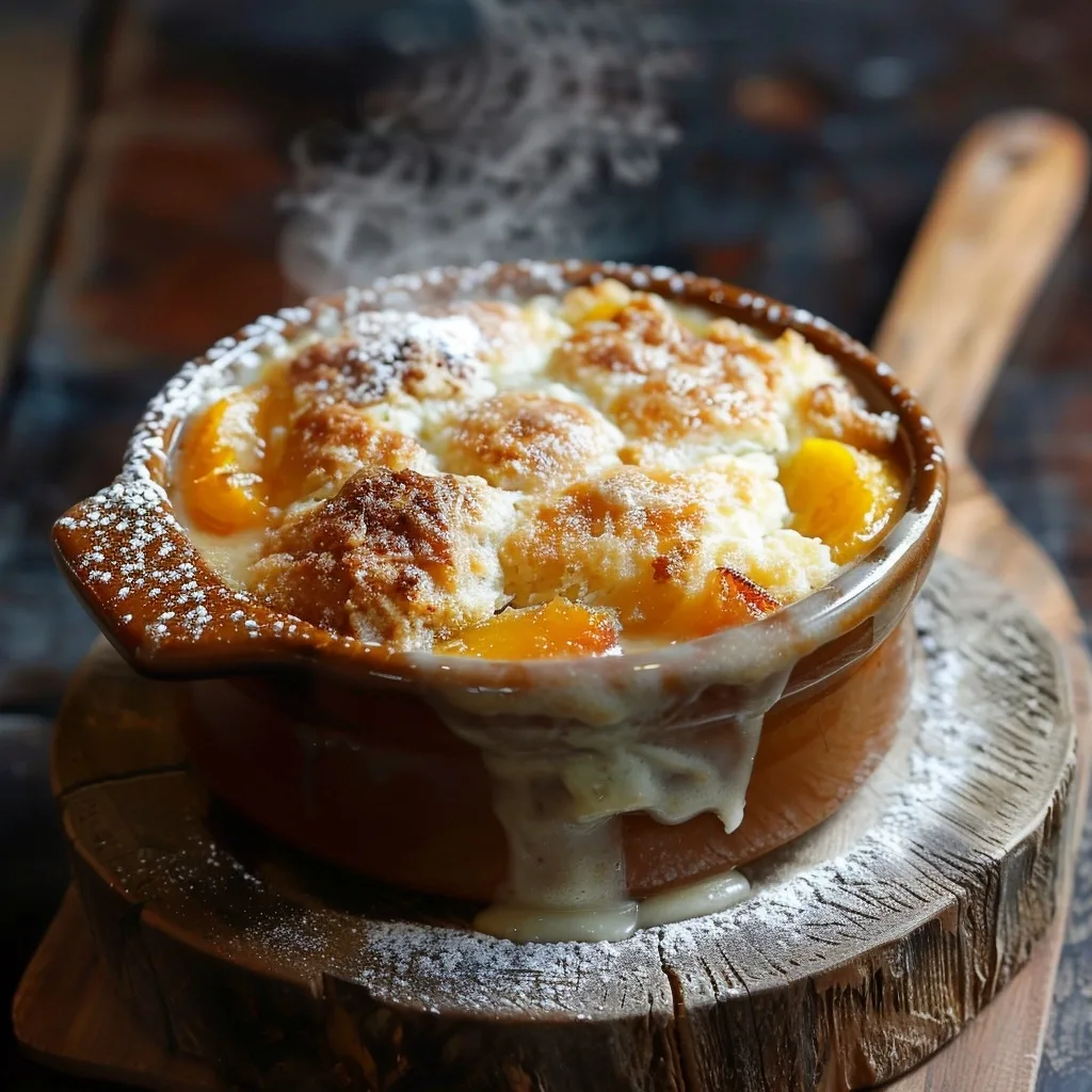 Aesthetic Single Portion French Vanilla Peach Cobbler (Clean Eating)